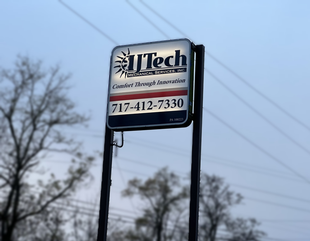 Our Sign Heating, Cooling, & Plumbing Experts IJ Tech Mechanical